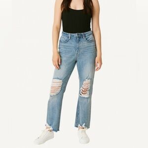 Rewash High Rise Distressed Jeans